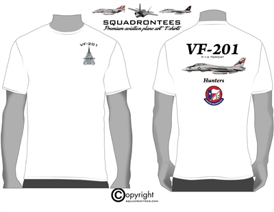 VF-201 Hunters F-14 Tomcat Squadron T-Shirt D2 - USN Licensed Product