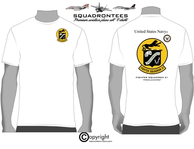 VF-21 Freelancers Logo Back Squadron T-Shirt - USN Licensed Product