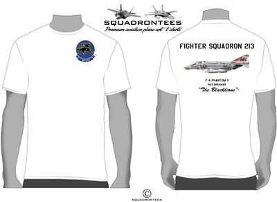 VF-213 Blacklions F-4 Phantom Squadron T-Shirt D2 - USN Licensed Product