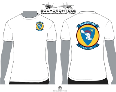 VFA-106 Gladiators Logo Back Squadron T-Shirt - USN Licensed Product