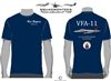 VFA-11 Red Rippers F/A-18F Squadron T-Shirt D1, USN Licensed Product