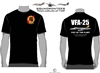 VFA-25 3 Star Logo F/A-18 Squadron T-Shirt D8, USN Licensed T-Shirt