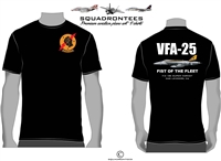 VFA-25 3 Star Logo F/A-18 Squadron T-Shirt D8, USN Licensed T-Shirt