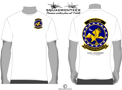 VFA-303 Golden Hawks Logo Back Squadron T-Shirt - USN Licensed Product