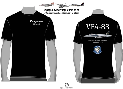 VFA-83 Rampagers F/A-18E Squadron T-Shirt D2, USN Licensed Product