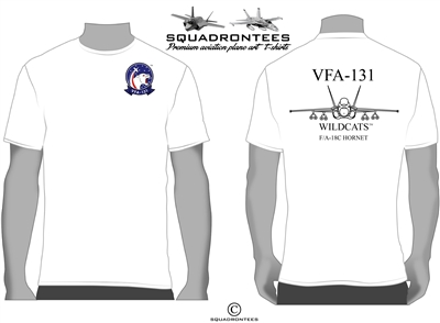 VFA-131 Wildcats F/A-18 Hornet Squadron T-Shirt D3 - USN Licensed Product