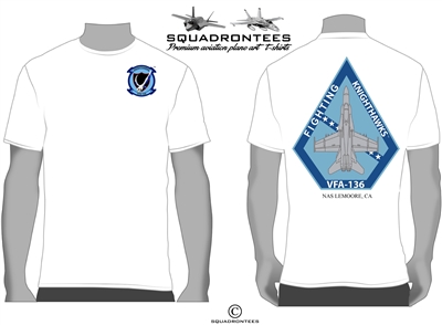 VFA-136 Knighthawks F/A-18 Squadron T-Shirt D2 - USN Licensed Product