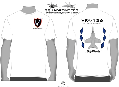 VFA-136 Knighthawks F/A-18 Squadron T-Shirt D3 - USN Licensed Product