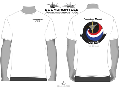 VFC-12 Fighting Omars Logo Back Squadron T-Shirt D2 - USN Licensed Product