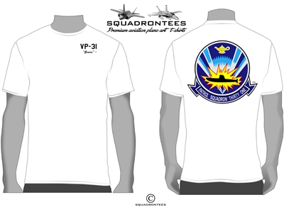 VP-31 Genies Logo Back Squadron T-Shirt D1 - USN Licensed Product