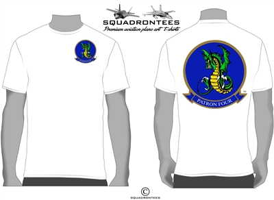 VP-4 The Skinny Dragons Logo Back Squadron T-Shirt - USN Licensed Product