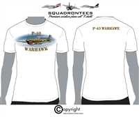 P-40 Warhawk - Premium Plane Art Squadron T-Shirt D-3