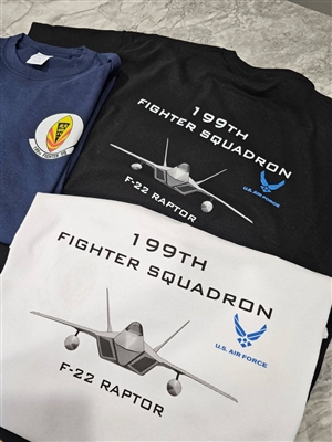 199th Fighter Squadron T-Shirt D5, USAF Licensed Product