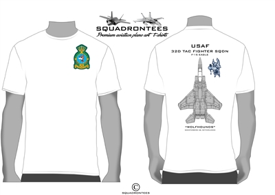 32D TFS F-15 Eagle Squadron T-Shirt, USAF Licensed Product