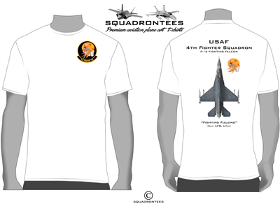 4th FS Fighting Fuujins F-16 Squadron T-Shirt, USAF Licensed Product
