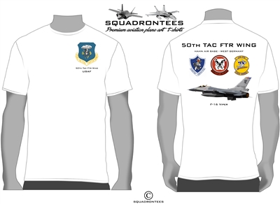 50th Tactical Fighter Wing F-16 Squadron T-Shirt D1 - USAF Licensed Product