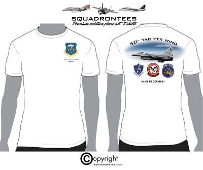 50th Tactical Fighter Wing F-16 Squadron T-Shirt D2 - USAF Licensed Product