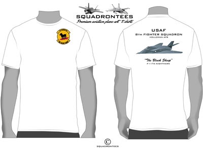 8th FS F-117A Squadron T-Shirt, USAF Licensed Product