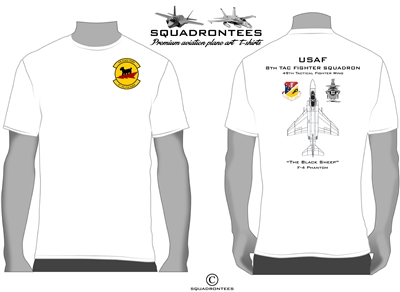 8th TFS F-4 Phantom Squadron T-Shirt, USAF Licensed Product