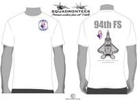 94th FS Hat in the Ring Squadron T-Shirt D4  - USAF Licensed Product