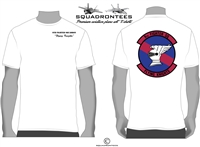 9th FS Flying Knights Logo Back Squadron T-Shirt, USAF Licensed Product