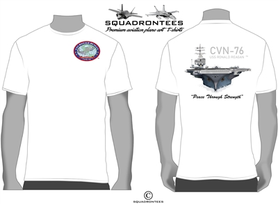 USS Reagan CVN-76 T-Shirt, USN Licensed Product