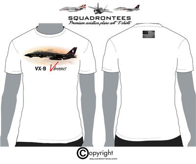 VX-9 Test & Evaluation Squadron F-14 Tomcat T-Shirt D2 - USN Licensed Product
