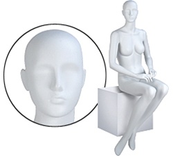 Female Mannequins: Seated, Hands on Lap, Headless