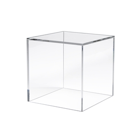 8 x 8 x 8  in. 5 Sided Acrylic Display Cubes