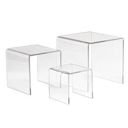3,5,7 in. Set of 3 Acrylic Display Risers