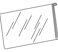 8.5 x 11 Horizontal Sign Holders for Slat/Gridwall