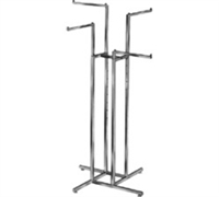 Sq Tube 4 Straight Arm 4-Way Clothing Racks