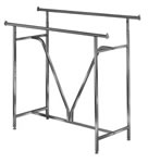 1.25 in. Round Tube V-Support Hangrail Clothing Racks