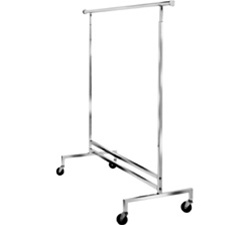 Single Hangrail Rolling Clothes Racks