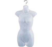 Ladies Torso Black Half Body Forms - Pkg of 12