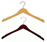 17 in. Wooden Wishbone Hangers - Chrome