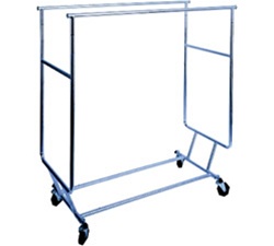 Collapsible Double Hangrail Rolling Racks