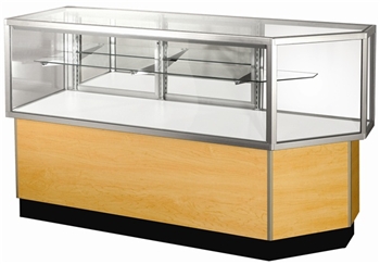 Corner Combo Half Glass Display Case Showcases