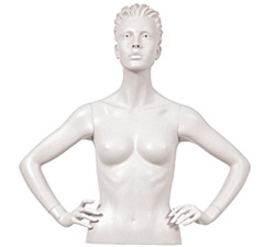 Female Mannequin Arms: Hands on Hips, White