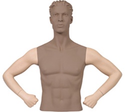 Male Mannequin Arms: Hands on Hips, Fleshtone