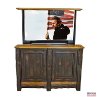 Rustic Ember TV Lift Cabinet