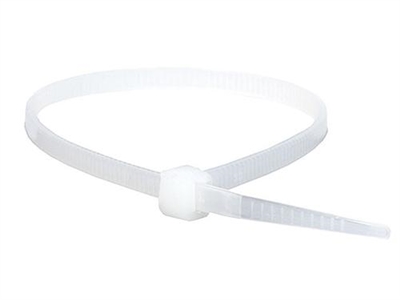 7" Cable Tie White - 100 Pack