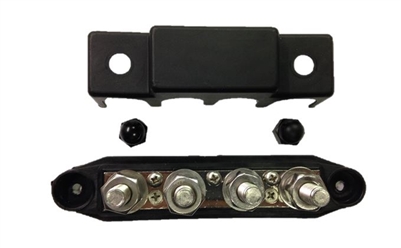 Heavy duty 7 point busbar. Black.