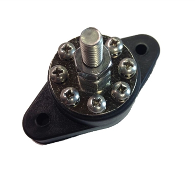 8 Point Junction Block Black 5/16"