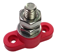 Single Post Junction Block Small Base 3/8" - Red