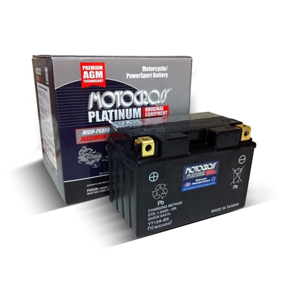 Motocross YT12A-BS Maintenance Free Motorcycle Battery