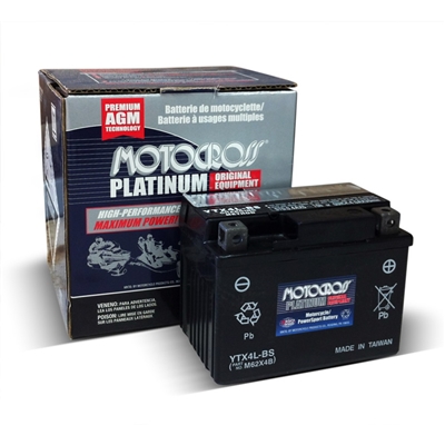 Motocross YTX4L-BS Maintenance Free Motorcycle Battery