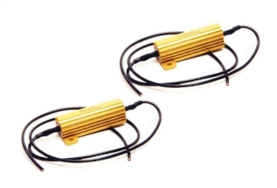 LED TAIL LIGHT LOAD RESISTORS - PAIR - FOR JEEP WRANGLER JK 2007-2018 2 & 4 DOOR & UNIVERSAL APPLICATIONS