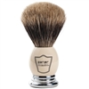 Parker 100% Best Badger Bristle Shaving Brush White and Chrome Handle