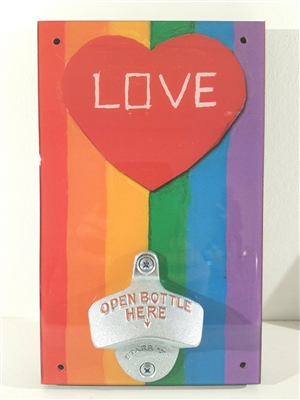 Rainbow Love Novelty Bottle Opener
